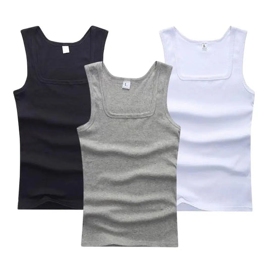 Basic Cotton Tank Top | Elastic & Sleeveless (Men & Women)