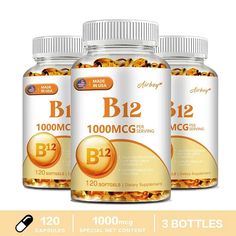 Vitamin B12 Capsules – Energy, Brain & Nervous System Support