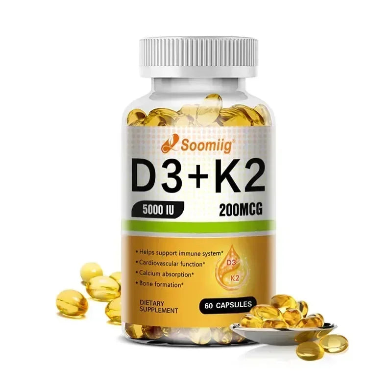 Vitamin D3 + K2 Capsules – Bone, Heart & Immune Support