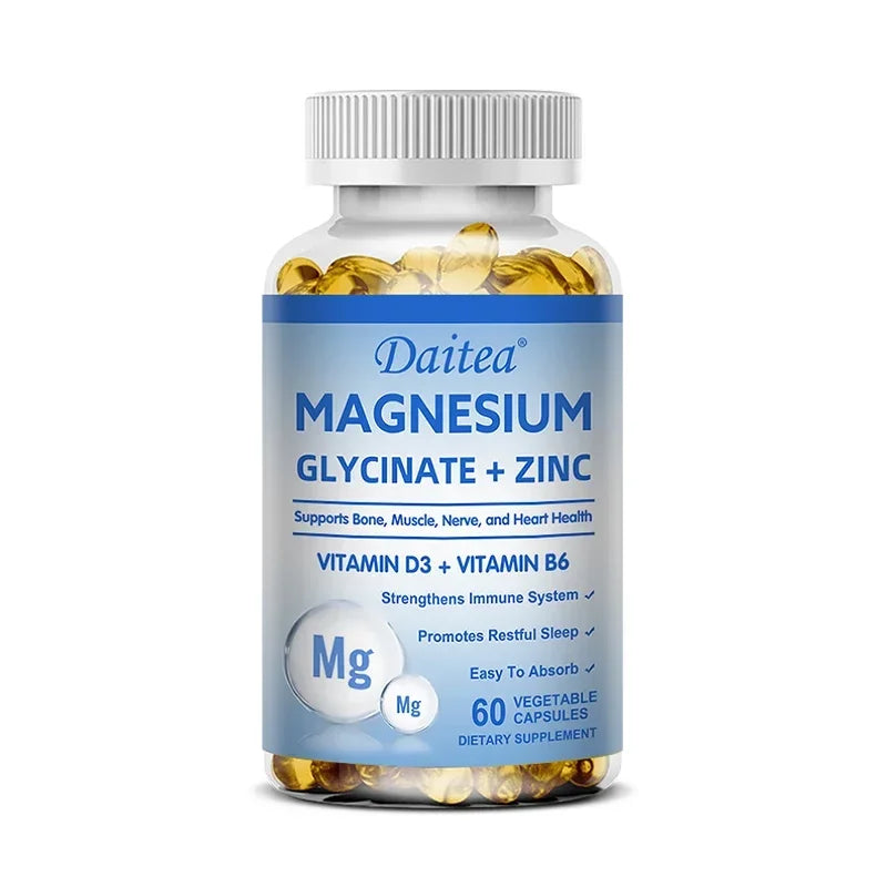 Magnesium Zinc & Vitamin D3- for Sleep, Bones, Heart, Immune Support