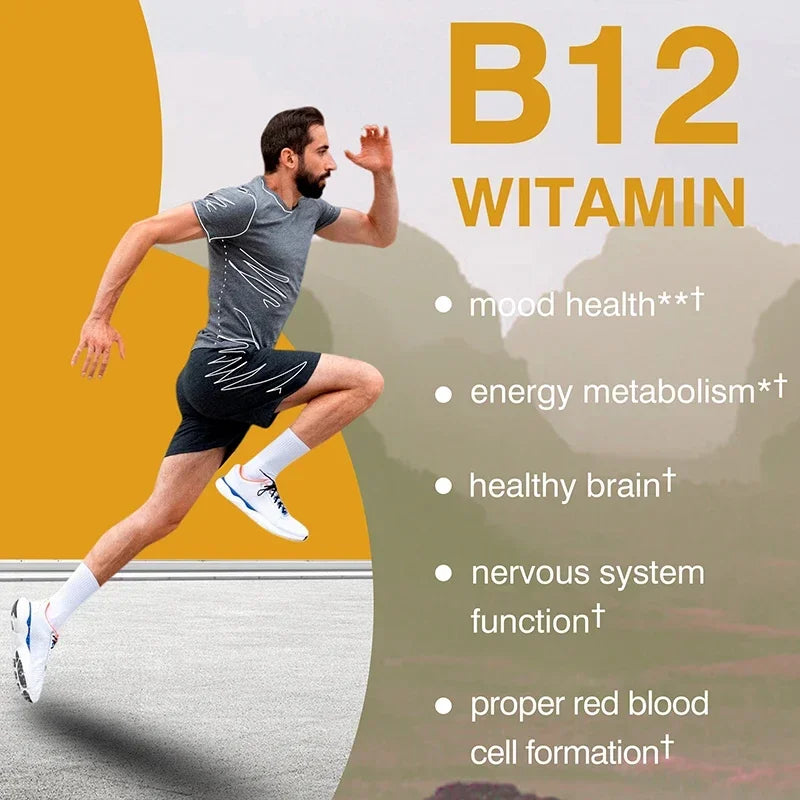 Vitamin B12 Capsules – Energy, Brain &amp; Nervous System Support