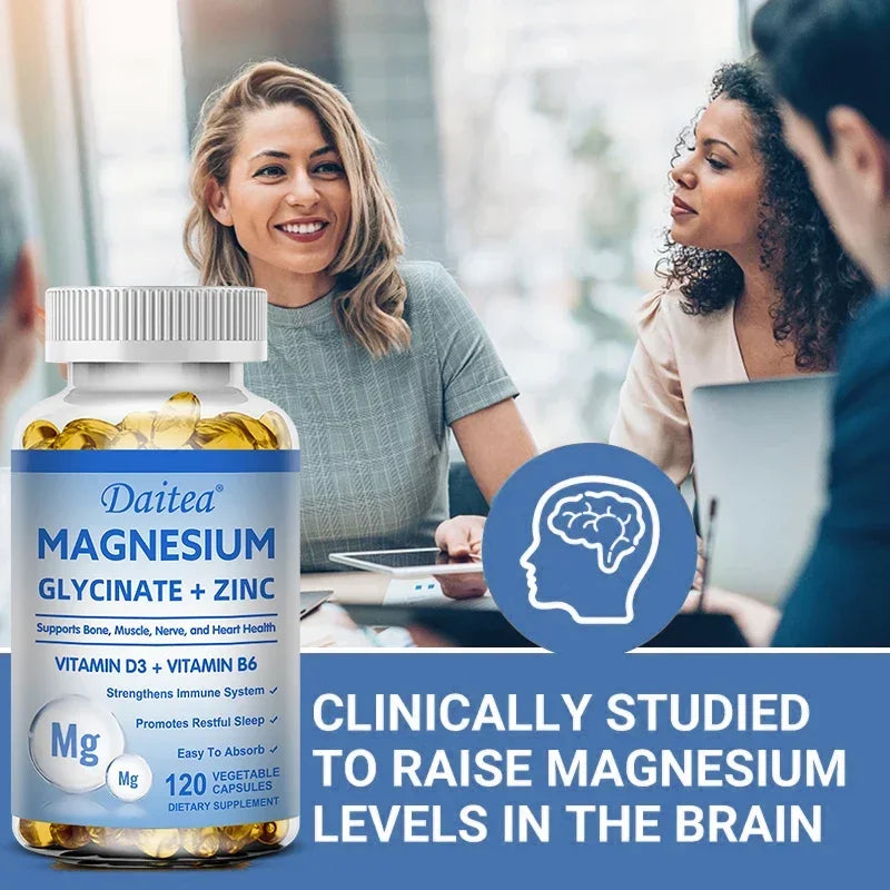 Magnesium Zinc & Vitamin D3- for Sleep, Bones, Heart, Immune Support