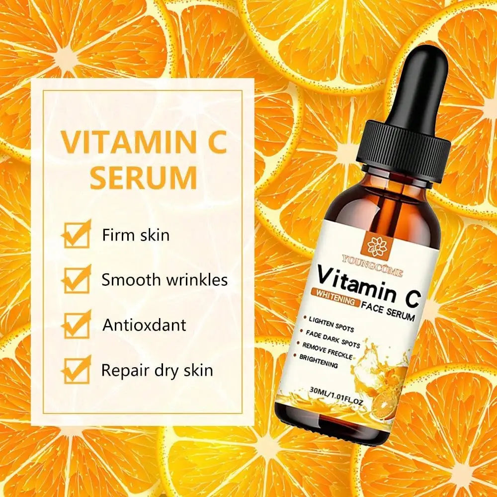Vitamin C + Hyaluronic Acid Facial Essence – Brightening, Anti-Aging & Moisturizing Serum (30ml)