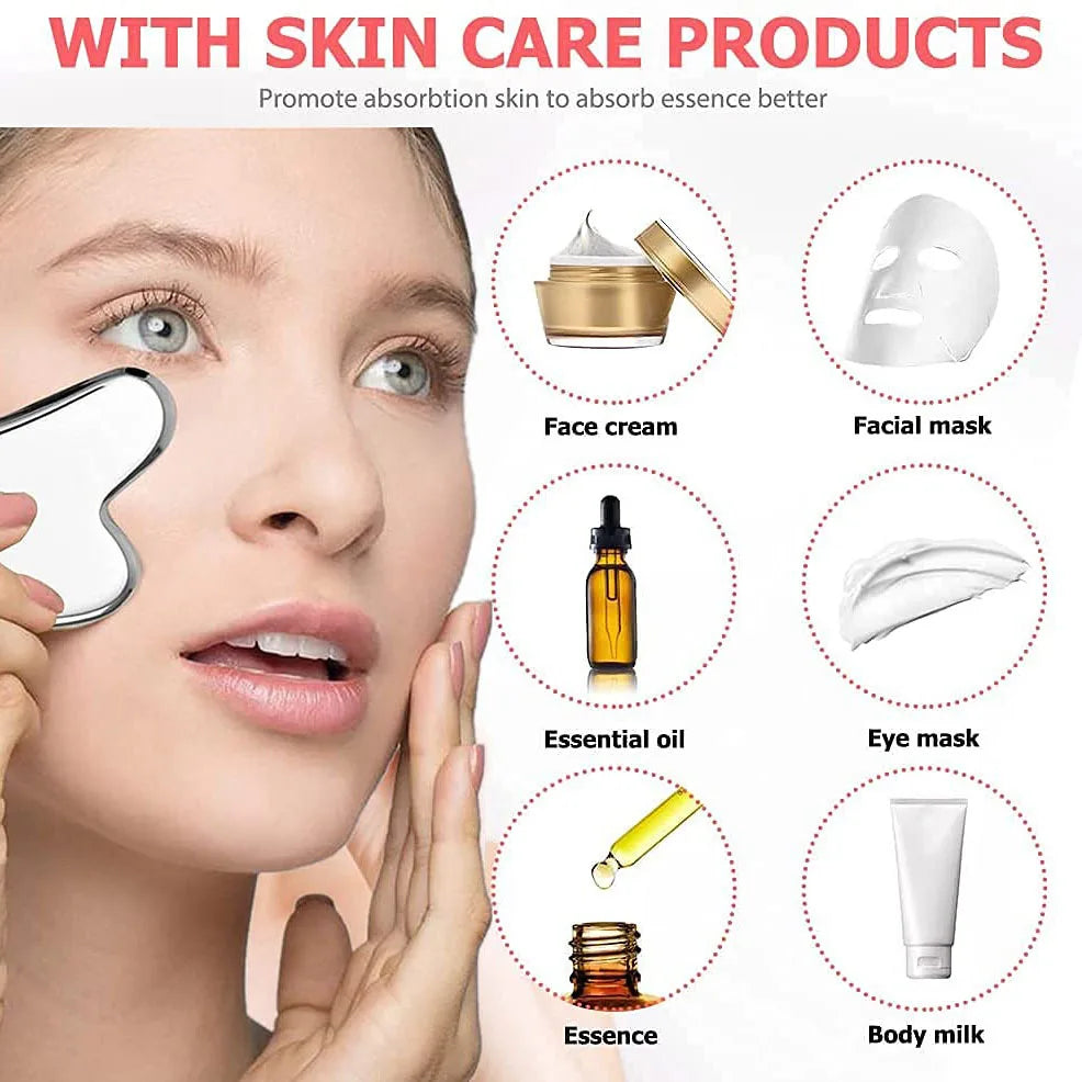 3-in-1 Skincare Kit - Face Roller, Gua Sha & Ice Roller