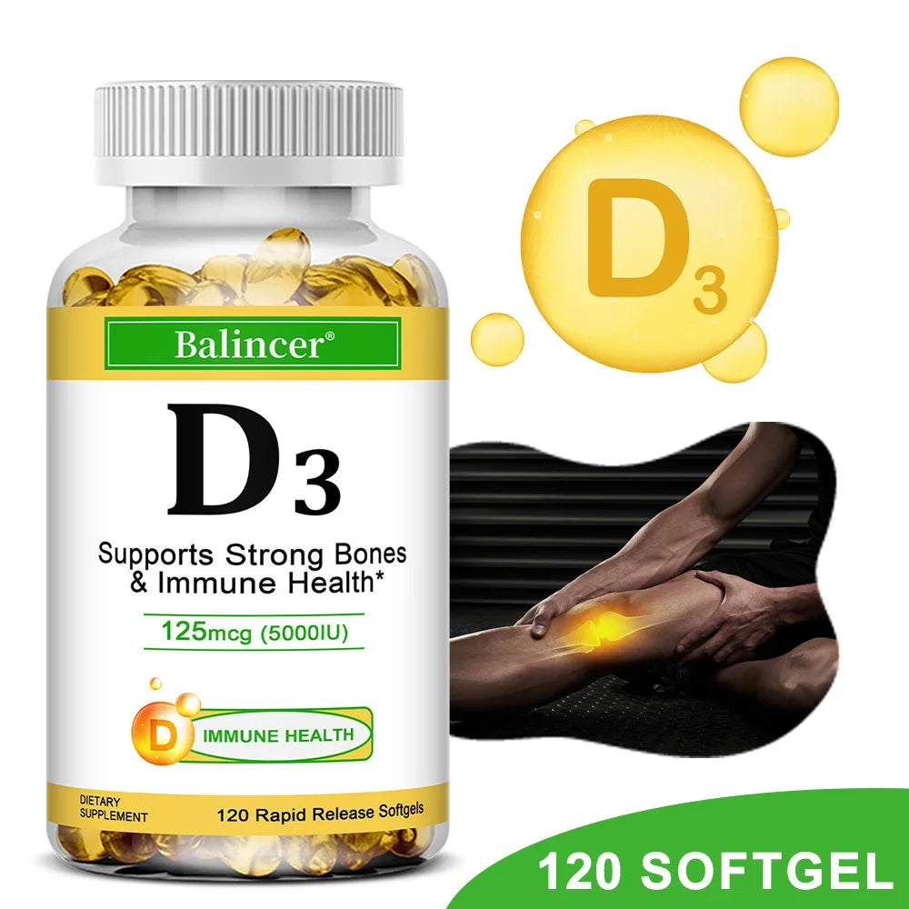Vitamin D3 Capsules – Bone, Muscle &amp; Immune Support