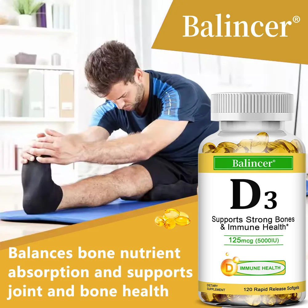 Vitamin D3 Capsules – Bone, Muscle &amp; Immune Support