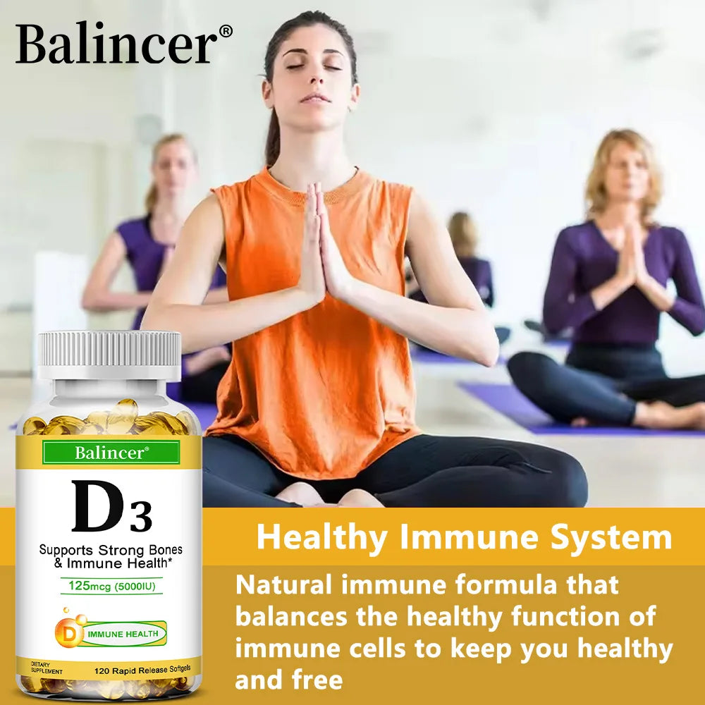 Vitamin D3 Capsules – Bone, Muscle &amp; Immune Support
