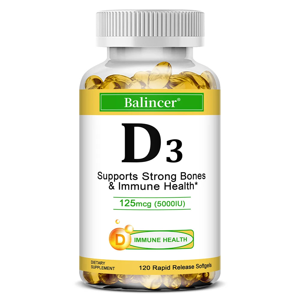 Vitamin D3 Capsules – Bone, Muscle &amp; Immune Support